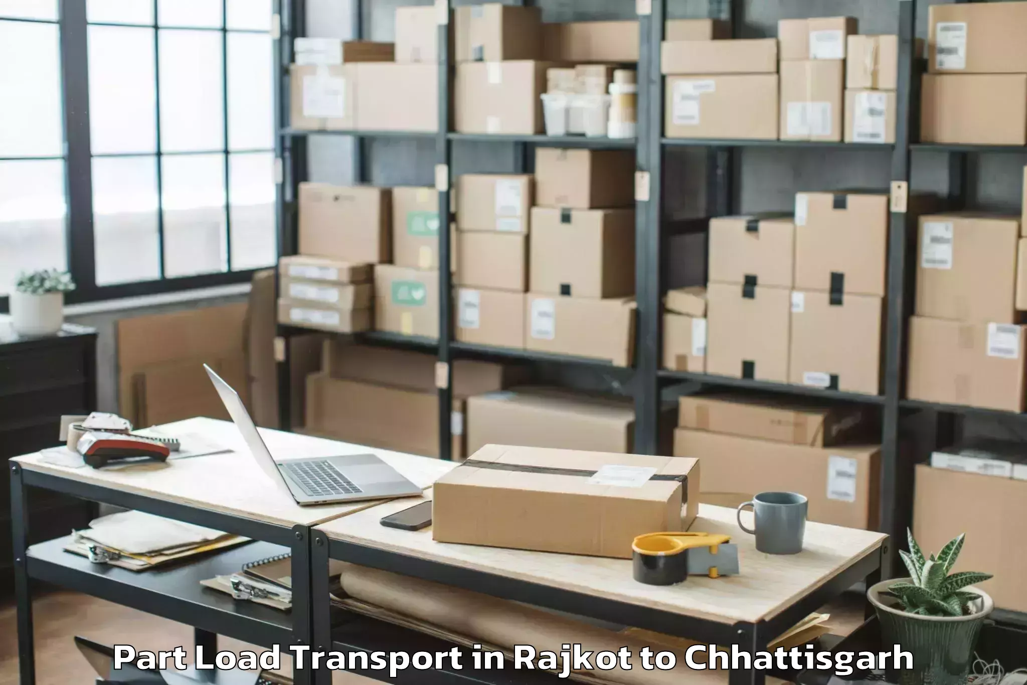 Get Rajkot to Bhilai Part Load Transport